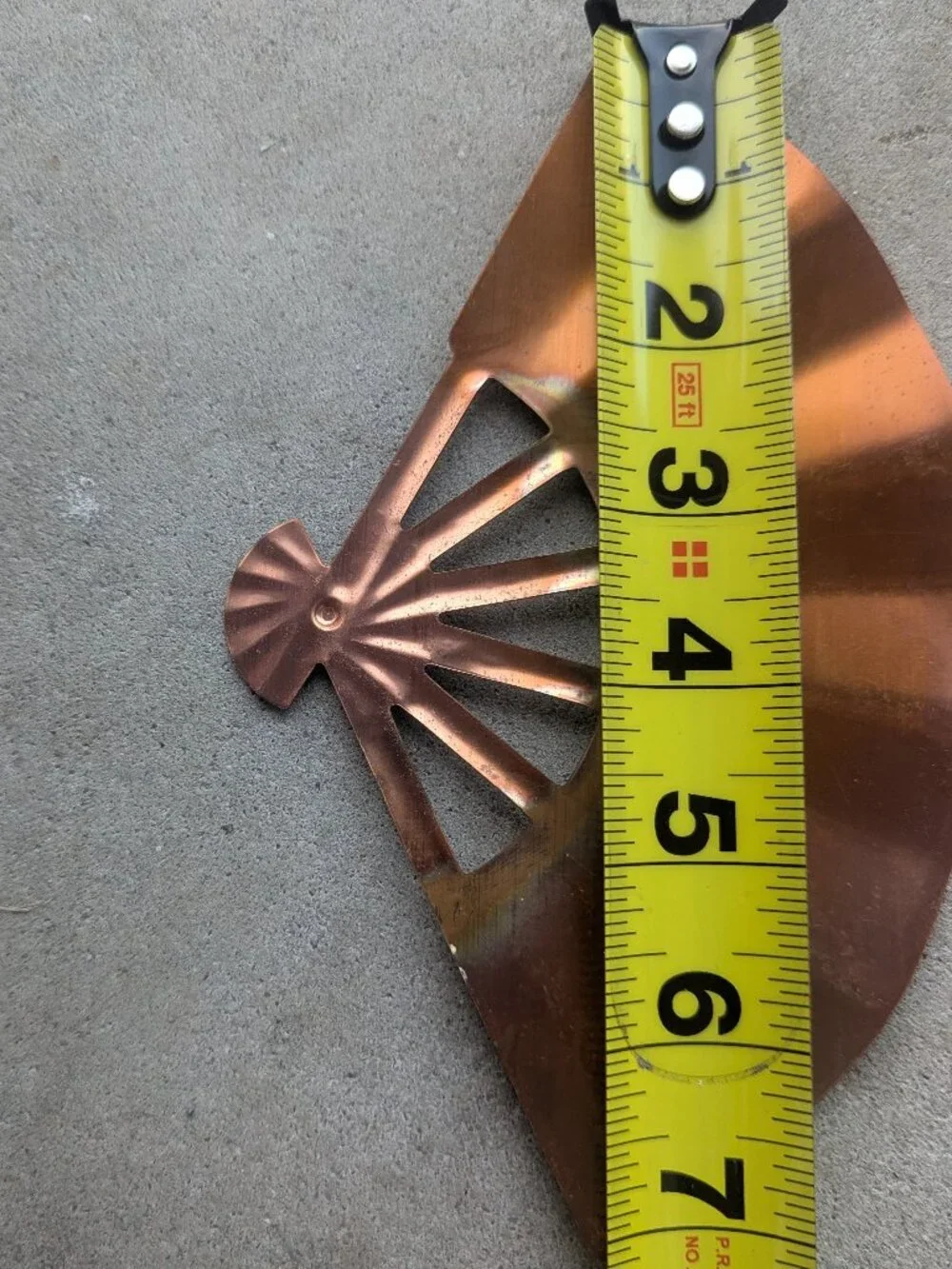 Coper Metal 3D Fan Wall Art Sculpture Set